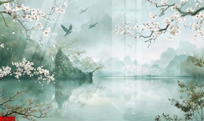 File tranh File tranh gốc in tranh tường nền tổng hợp H17201 (file gốc) chuẩn màu in