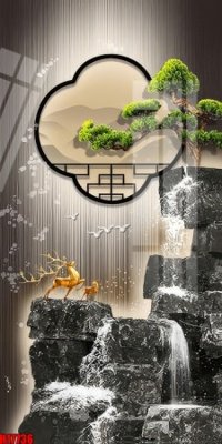 File gốc File tranh gốc in tranh tường nền tổng hợp H17736 (in lụa) trang trí tường