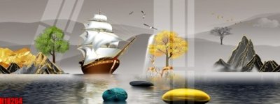 File tranh File tranh gốc in tranh tường nền tổng hợp H18264 (ảnh gốc) in trần 3D