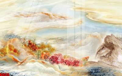 File tranh in trần 3D File tranh gốc in tranh tường nền tổng hợp H18274 (ảnh gốc)