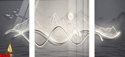 Download file gốc File tranh gốc in tranh tường nền tổng hợp H18340 (in mica) trang trí