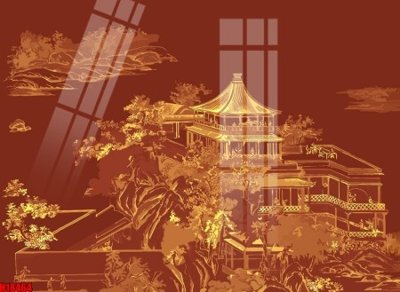 File gốc File tranh gốc in tranh tường nền tổng hợp H18464 (in lụa) hoa văn cổ điển