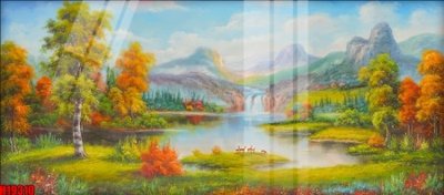 File gốc File tranh gốc in tranh tường nền tổng hợp H19310 (in lụa) hoa văn cổ điển