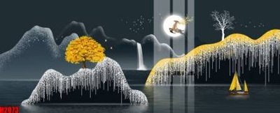 File in ấn cao cấp File tranh decor tranh bộ treo tường tổng hợp H2073 (file gốc)