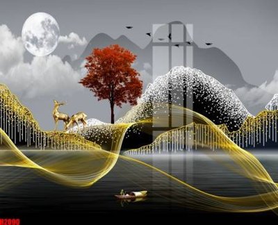 Tải file File tranh decor tranh bộ treo tường tổng hợp H2090 (ảnh gốc) file AI/EPS