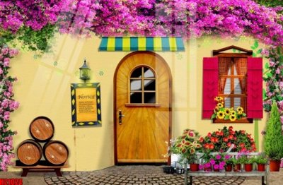 File tranh gốc in trần nhà File tranh gốc in tranh tường nền tổng hợp H21024 3D