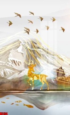 File PSD File tranh decor tranh bộ treo tường tổng hợp H2134 (nguyên bản) cho thiết kế