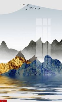 Ảnh gốc File tranh decor tranh bộ treo tường tổng hợp H2159 (độ nét cao) in mica