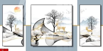 File tranh File tranh gốc in tranh tường nền tổng hợp H21680 (gốc) chủ đề động vật