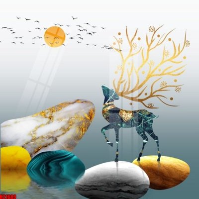 Tải file File tranh gốc in tranh tường nền tổng hợp H21689 (gốc) chủ đề phong thủy