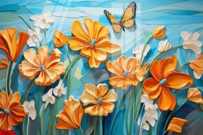 File tranh File tranh gốc in tranh tường nền tổng hợp H21790 (file gốc) chuẩn màu in