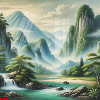 File gốc File tranh gốc in tranh tường nền tổng hợp H22854 (in lụa) tranh phong thủy