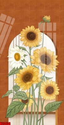 Ảnh gốc file in lụa File tranh gốc in tranh tường nền tổng hợp H23438 chi tiết