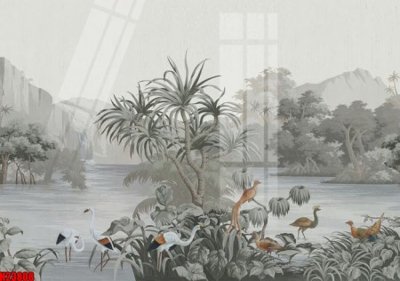 Ảnh gốc File tranh gốc in tranh tường nền tổng hợp H23808 (siêu chi tiết) để in ấn