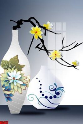 File tranh gốc PSD File tranh decor tranh bộ treo tường tổng hợp H2427 còn nguyên layer