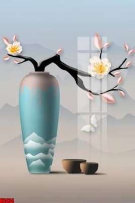 Hình ảnh file gốc in lụa File tranh decor tranh bộ treo tường tổng hợp H2434