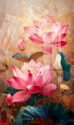 Download file gốc File tranh gốc in tranh tường nền tổng hợp H24847 (in lụa) tranh 3D