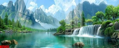 Tải file File tranh gốc in tranh tường nền tổng hợp H25011 (gốc) làm tranh trang trí