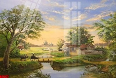 File gốc File tranh gốc in tranh tường nền tổng hợp H26177 (in lụa) cao cấp