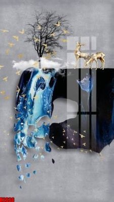 Tải file File tranh decor tranh bộ treo tường tổng hợp H2636 (PSD) cho in tranh 3D