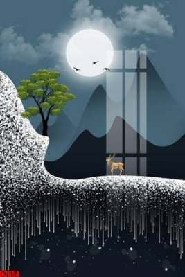 File in trần File tranh decor tranh bộ treo tường tổng hợp H2654 (file gốc) phong thủy