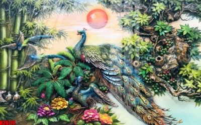 Download file gốc File tranh gốc in tranh tường nền tổng hợp H26774 (in mica) trang trí