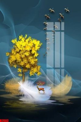 File tranh File tranh decor tranh bộ treo tường tổng hợp H2683 (bản gốc) in lụa dán tường