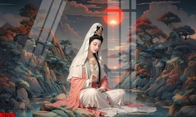 Tải file File tranh gốc in tranh tường nền tổng hợp H27216 (gốc) chủ đề hoa sen