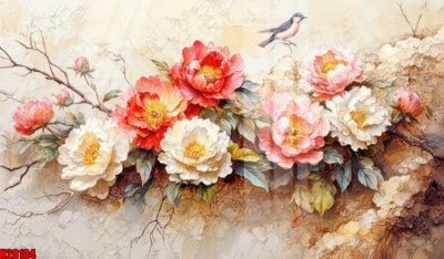 File in trần File tranh gốc in tranh tường nền tổng hợp H28104 (bản gốc) hoa văn