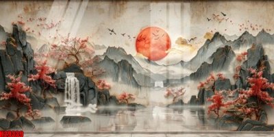 Tải file File tranh gốc in tranh tường nền tổng hợp H29339 (PSD) cho in tranh 3D