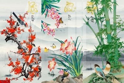 File PSD File tranh gốc in tranh tường nền tổng hợp H29875 (gốc) cho designer