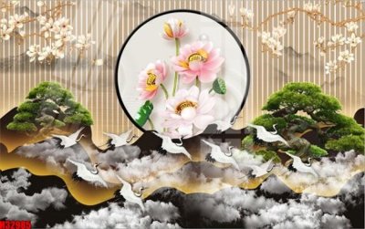 File gốc File tranh gốc in tranh tường nền tổng hợp H32985 (in tráng gương) sang trọng