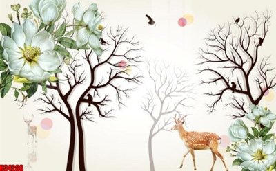 File gốc File tranh gốc in tranh tường nền tổng hợp H34266 (phiên bản chuẩn) để in ấn