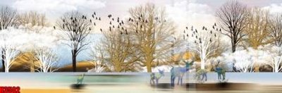 File in trần File tranh decor tranh bộ treo tường tổng hợp H3502 (file gốc) xuyên sáng