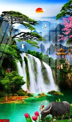 File tranh File tranh gốc in tranh tường nền tổng hợp H37792 (bản gốc) treo phòng ăn