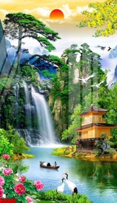 File tranh File tranh gốc in tranh tường nền tổng hợp H37992 (bản gốc) in lụa dán tường