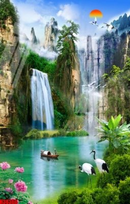 File tranh File tranh gốc in tranh tường nền tổng hợp H38360 (ảnh gốc) in trần xuyên sáng