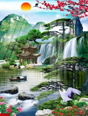 File in lụa File tranh gốc in tranh tường nền tổng hợp H38363 (tân cổ điển) File tranh gốc in tranh tường nền tổng hợp H38363