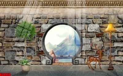 File gốc File tranh gốc in tranh tường nền tổng hợp H38958 (in lụa) tranh phong thủy