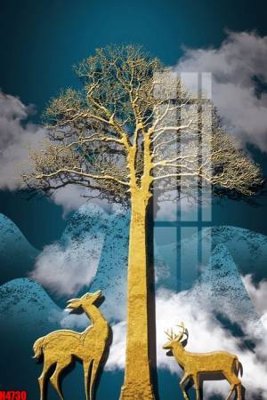 File gốc File tranh decor tranh bộ treo tường tổng hợp H4730 (in tráng gương) nghệ thuật