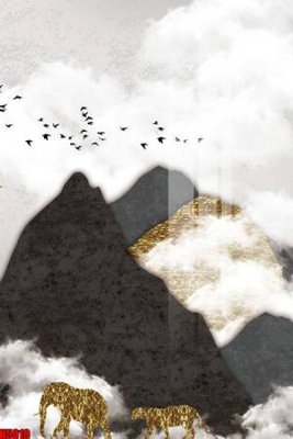 File gốc in tráng gương File tranh decor tranh bộ treo tường tổng hợp H5019 chi tiết