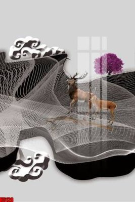 File tranh File tranh decor tranh bộ treo tường tổng hợp H5128 (gốc) chủ đề động vật