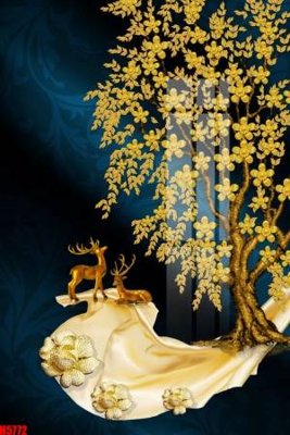 File gốc File tranh decor tranh bộ treo tường tổng hợp H5772 (in mica) làm quà tặng