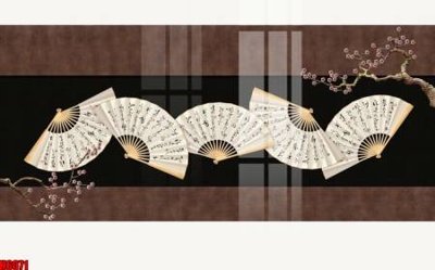 File tranh quảng cáo file tranh nền tường thủy mặc tổng hợp H6071 (download file gốc)