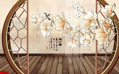 Tải về hình ảnh gốc file tranh nền tường thủy mặc tổng hợp H6204 sắc nét