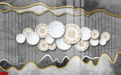 File in mica file tranh nền tường thủy mặc tổng hợp H6213 (bản gốc) sắc sảo