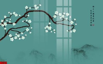 File in ấn file tranh nền tường thủy mặc tổng hợp H6314 chuyên nghiệp