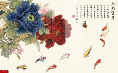 File gốc file tranh nền tường thủy mặc tổng hợp H6360 (in lụa) chi tiết cao