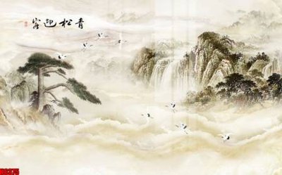 File tranh gốc file tranh nền tường thủy mặc tổng hợp H6375 (bản đẹp) độc quyền
