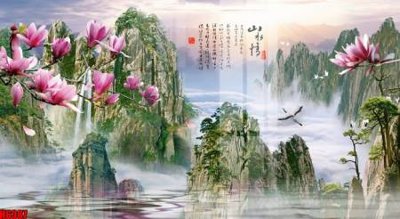 File tranh file tranh nền tường thủy mặc tổng hợp H6387 (gốc) chủ đề trẻ em